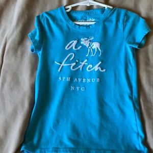 Abercrombie kids blue logo shirt